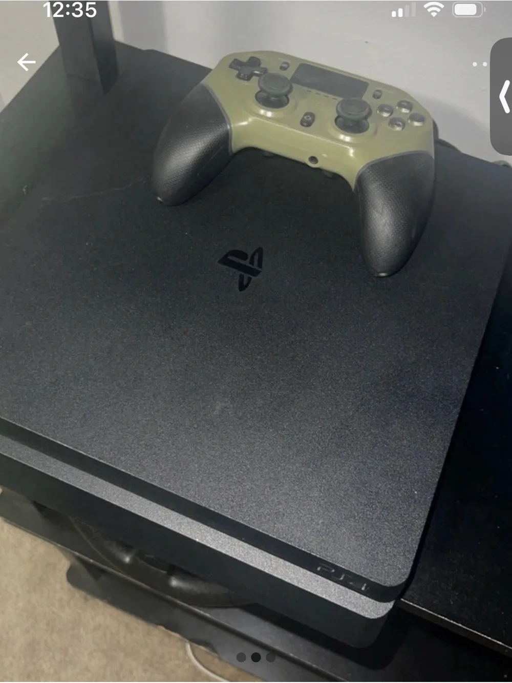 PS4 W Military Green Wireless Game Controller - Compatible Video Game Accessory